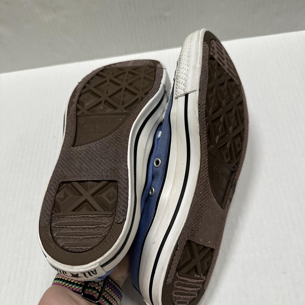 Converse Chuck Taylor All Star Low Shoes Mens 7 Blue Canvas Classic Sneakers - Picture 8 of 8
